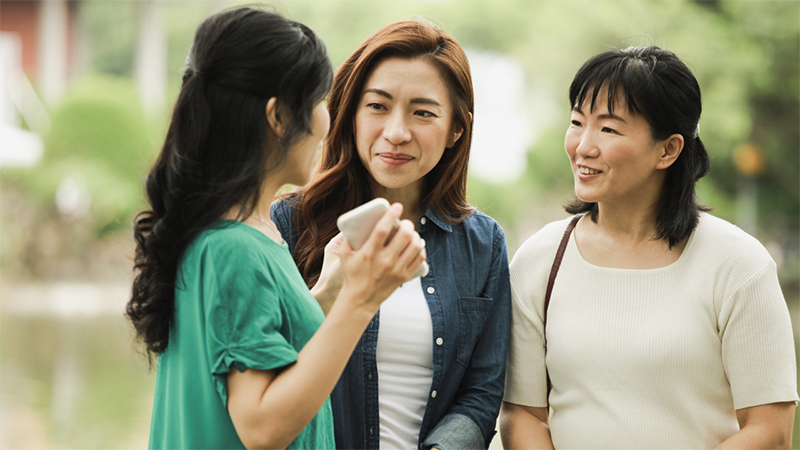 おしゃべり、女性同士、井戸端会議